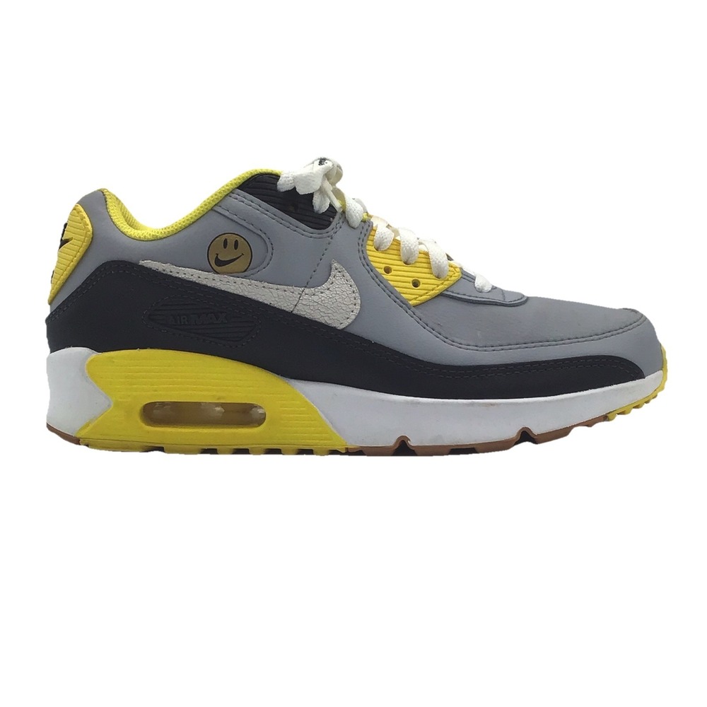 Nike Air Max 90 Go The Extra Smile Gray Yellow Youth Size 7Y DQ0570-001